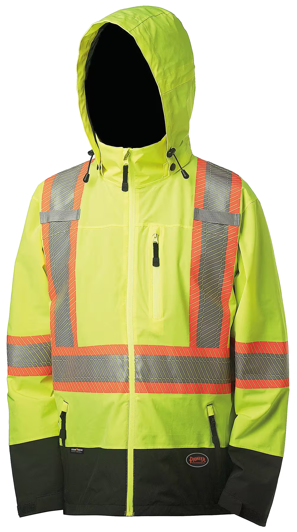 Pioneer Premium Hi-Vis Waterproof Softshell Safety Jacket - Hi-Vis Yellow/Green