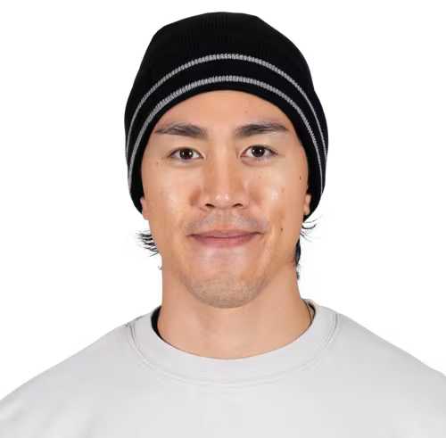 Pioneer Hi-Vis Reflective Safety Toque - Black - One Size Fits All