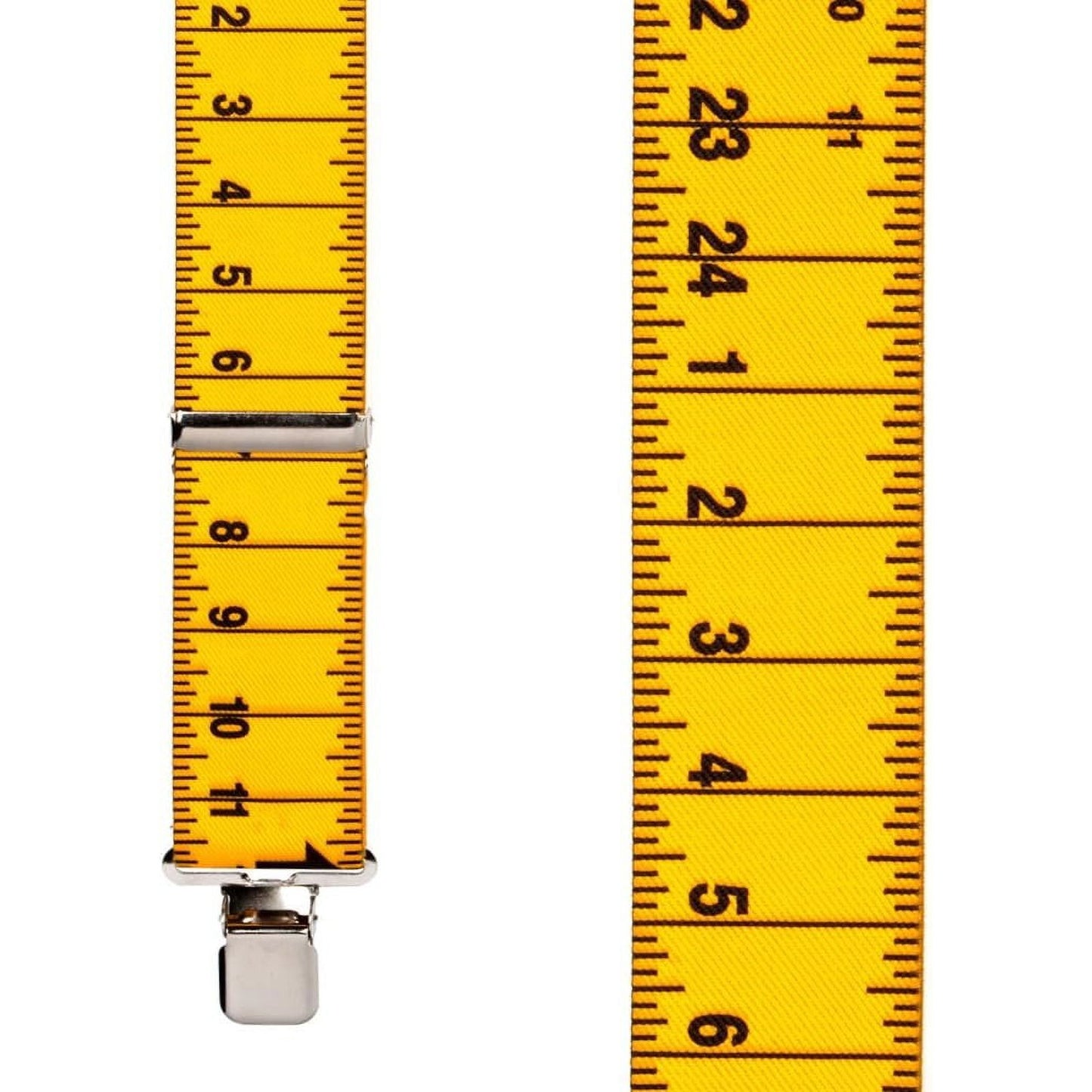SuspenderStore Tape Measure Suspenders - 2-Inch Wide Elastic - Gator Clip - 4 Sizes Including Big & Tall