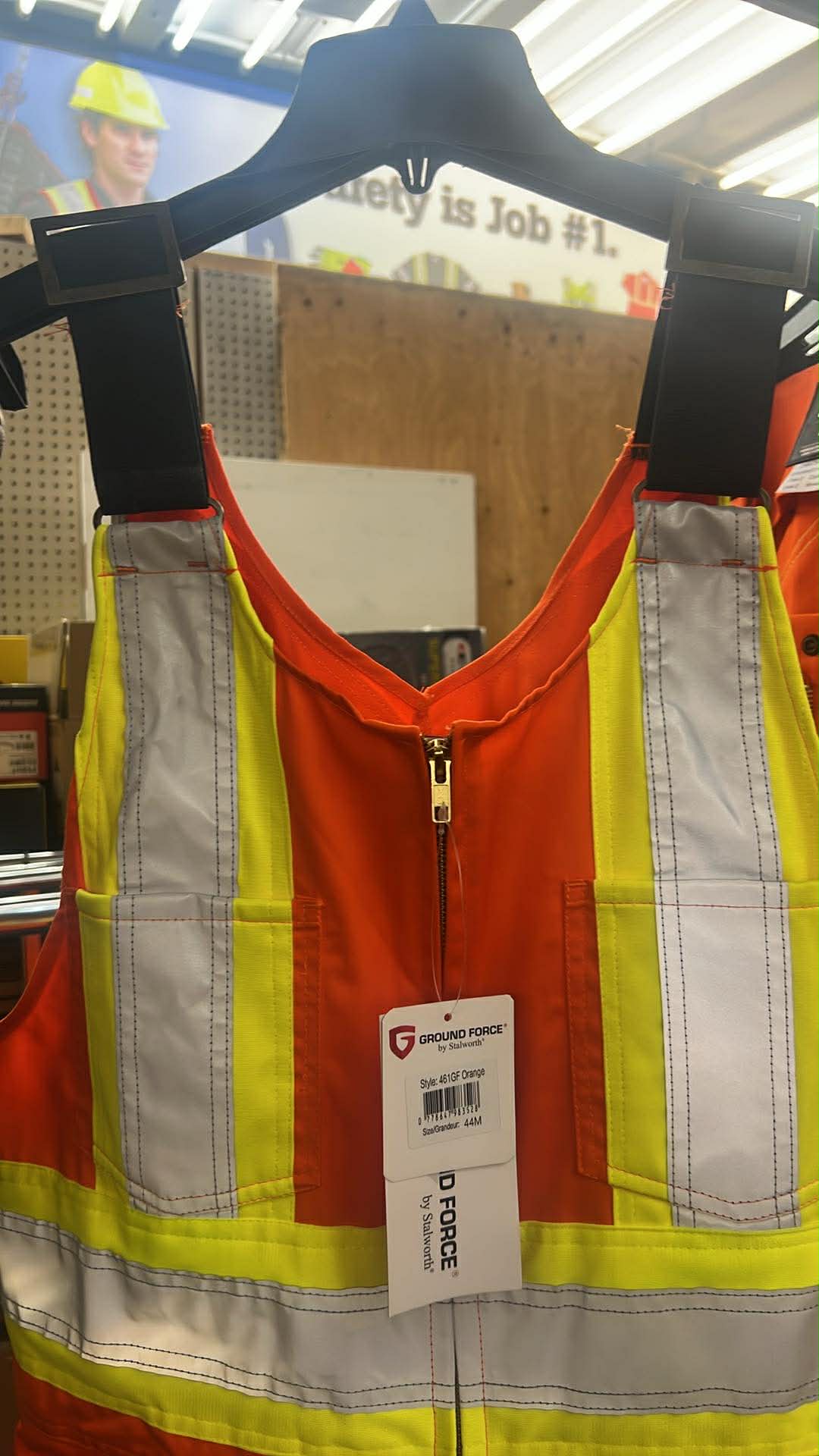 GROUND FORCE  HI VIS BIB OVERALL, Orange