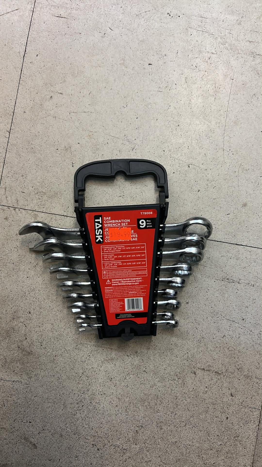 TASK 9 PC SET COMBINATION WRENCH SET