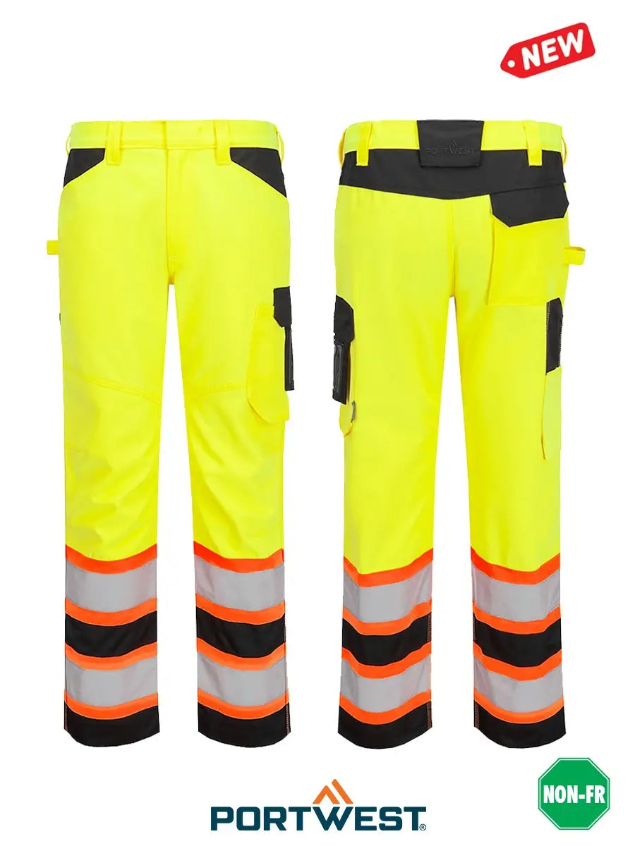 PORT WEST Hi-Vis Contrast Tape Work Pants