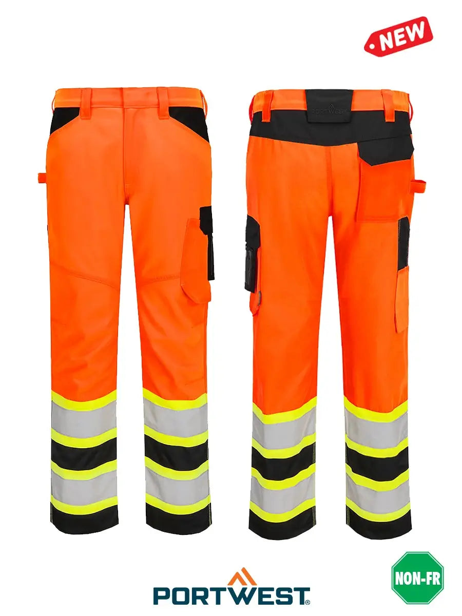 PORT WEST Hi-Vis Contrast Tape Work Pants