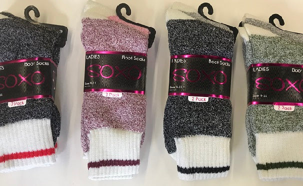 Ladies SOXO Thermal Cotton Blend Socks