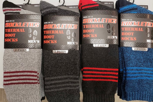 Men’s Sockletics Cotton Blend Marled Thermal Socks