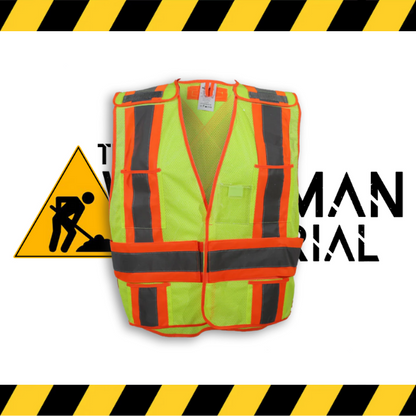 The Big K tearaway mesh safety vest in lime.