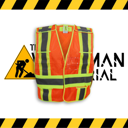 The Big K tearaway mesh safety vest in orange.