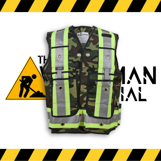 (Big K) Camouflage Hi Visibility Surveyor Safety Vest