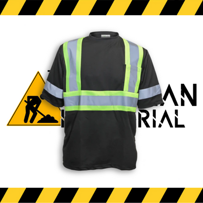 The black Big K short sleeve wicking hi-vis shirt with 3M reflective tape.