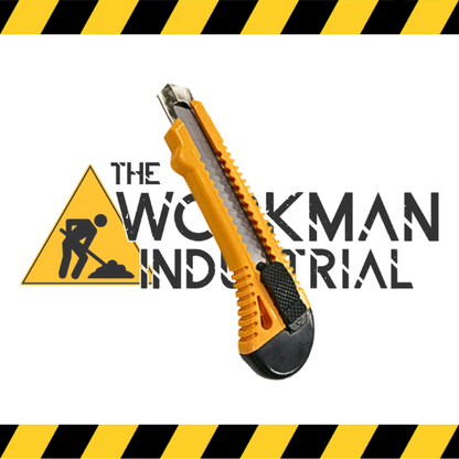 The Premium Tools yellow and black snap-off utility knife.