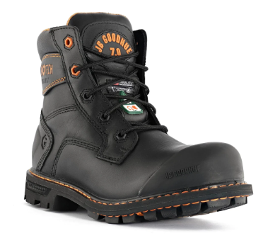 JB Goodhue Sentinel7 6-inch ergonomic insulated CSA work boot.

